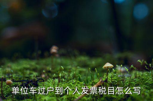 企業(yè)的車如何過戶給個人所得稅，單位車過戶到個人發(fā)票稅目怎么寫