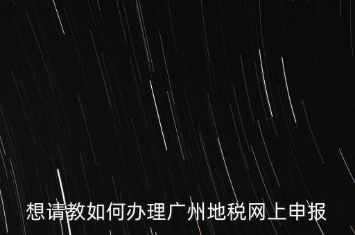廣州地稅如何網(wǎng)上申報(bào)系統(tǒng)，地稅網(wǎng)上申報(bào)如何操作