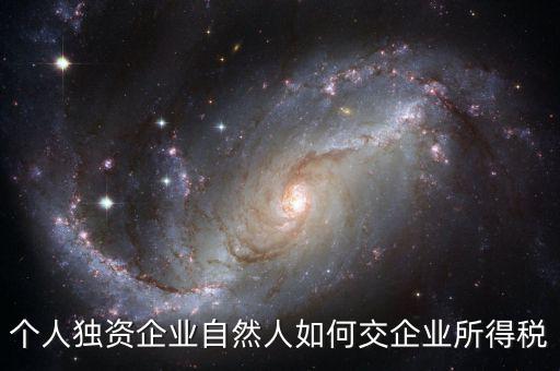 自然人獨(dú)資如何交稅，個(gè)人獨(dú)資企業(yè)自然人如何交企業(yè)所得稅