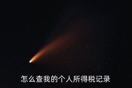 個稅如何檢查，怎么查我的個人所得稅記錄