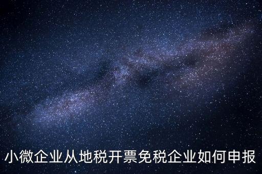 小微企業(yè)免稅如何申報，小微企業(yè)從地稅開票免稅企業(yè)如何申報