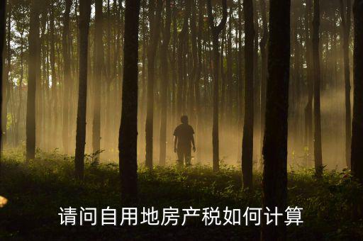 請問自用地房產(chǎn)稅如何計(jì)算