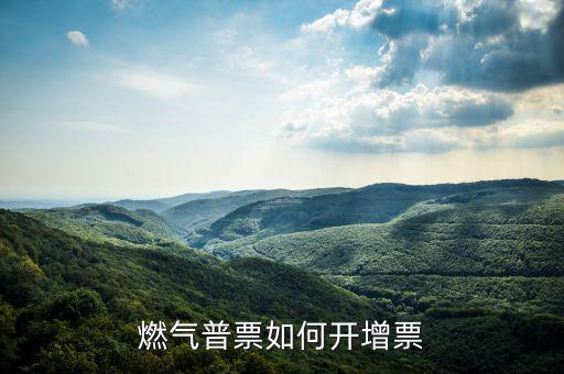普通發(fā)票如何增票，燃?xì)馄掌比绾伍_增票