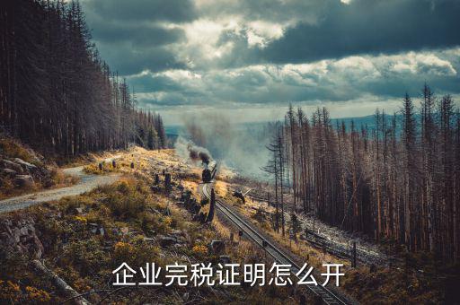 如何開(kāi)單位的完稅證明，稅務(wù)部門(mén)的完稅證明怎么開(kāi)