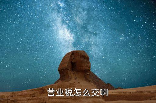 營業(yè)稅如何繳納，營業(yè)稅怎么交啊