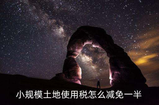 城鎮(zhèn)土地使用稅如何減免，小規(guī)模土地使用稅怎么減免一半