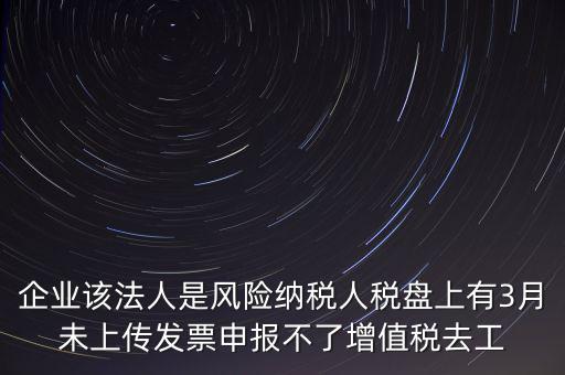 風險納稅人 如何報稅，企業(yè)該法人是風險納稅人稅盤上有3月未上傳發(fā)票申報不了增值稅去工