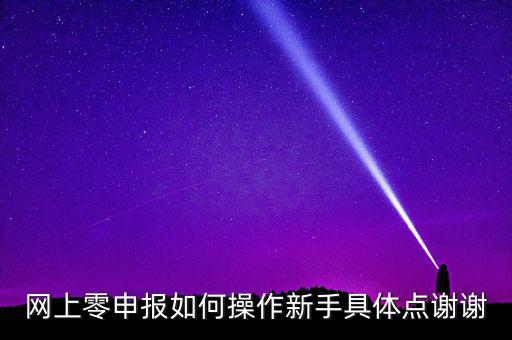 零申報如何網(wǎng)上申報，網(wǎng)上零申報如何操作新手具體點謝謝