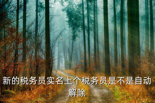 國(guó)稅實(shí)名制如何取消，新的稅務(wù)員實(shí)名上個(gè)稅務(wù)員是不是自動(dòng)解除