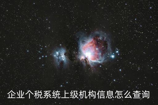 如何查詢納稅人的主管稅務機關，企業(yè)個稅系統(tǒng)上級機構信息怎么查詢