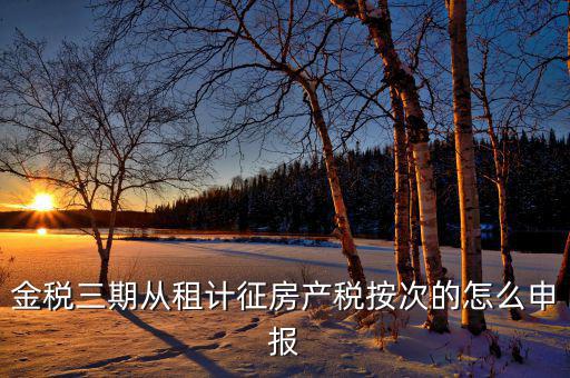 金稅三期如何申報房產稅，金稅三期 個稅 生產經營所得怎么申報