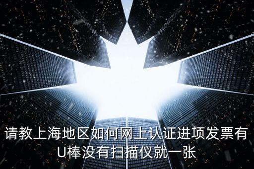 請教上海地區(qū)如何網上認證進項發(fā)票有U棒沒有掃描儀就一張