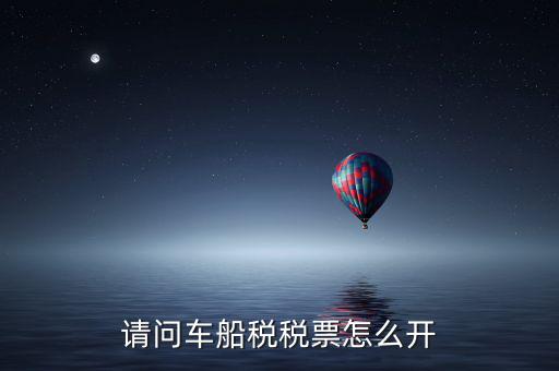 請(qǐng)問車船稅稅票怎么開