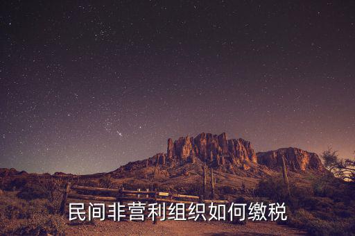 非營(yíng)利組織如何納稅，民間非營(yíng)利組織如何繳稅