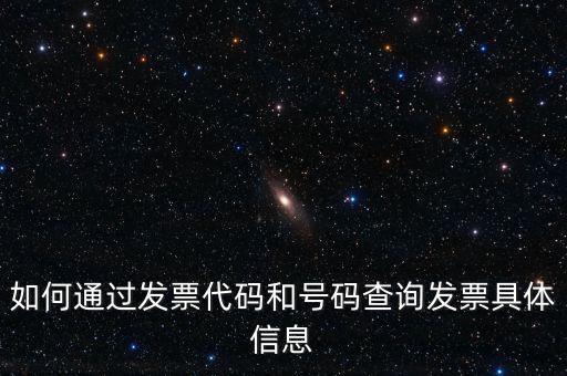 如何通過發(fā)票代碼和號(hào)碼查詢發(fā)票具體信息