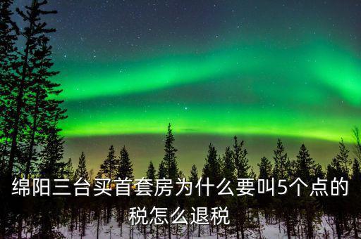 綿陽(yáng)三臺(tái)買(mǎi)首套房為什么要叫5個(gè)點(diǎn)的稅怎么退稅