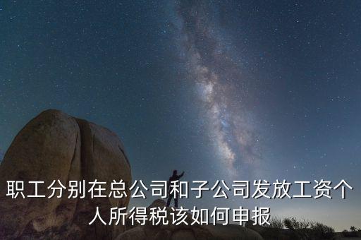兩處的分公司如何申報(bào)個(gè)稅，職工分別在總公司和子公司發(fā)放工資個(gè)人所得稅該如何申報(bào)