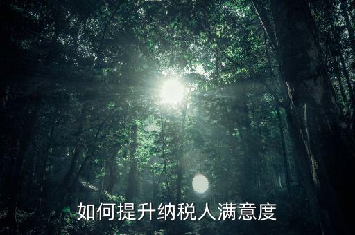 如何提升納稅人服務(wù)滿意度，如何提高納稅人滿意度 中國稅務(wù)報(bào)