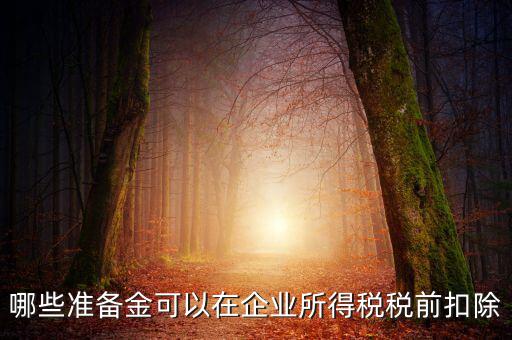 金融企業(yè)貸款損失準(zhǔn)備金如何稅前扣除，哪些準(zhǔn)備金可以在企業(yè)所得稅稅前扣除