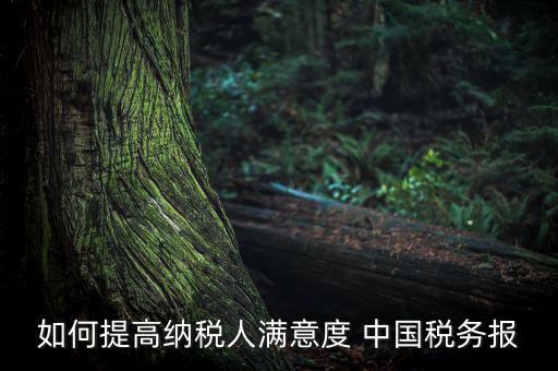 如何落實(shí)便民春風(fēng)行動(dòng)，如何提高納稅人滿意度 中國(guó)稅務(wù)報(bào)