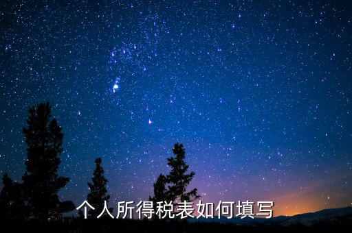 個(gè)人所得稅表如何填寫，個(gè)稅表怎么填