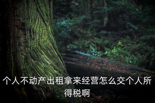 個(gè)人出租不動(dòng)產(chǎn)如何納稅，個(gè)人房產(chǎn)出租應(yīng)如何納稅 住宅可按5稅率征收