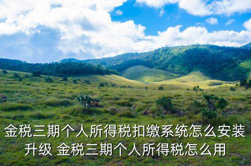 金稅三期如何系統(tǒng)升級，金稅三期納稅人網上報稅系統(tǒng)怎么升級