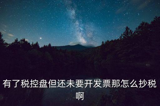 稅控盤如何抄報稅，有了稅控盤但還未要開發(fā)票那怎么抄稅啊