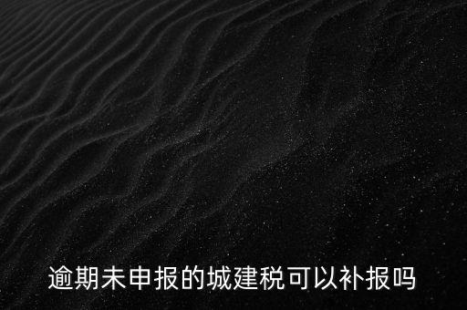 逾期未申報(bào)的城建稅可以補(bǔ)報(bào)嗎
