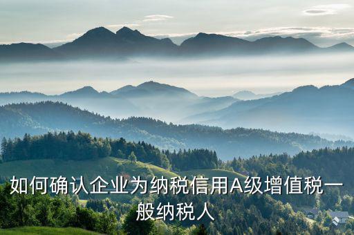 納稅信用等級a級以下如何查詢，如何確認企業(yè)為納稅信用A級增值稅一般納稅人