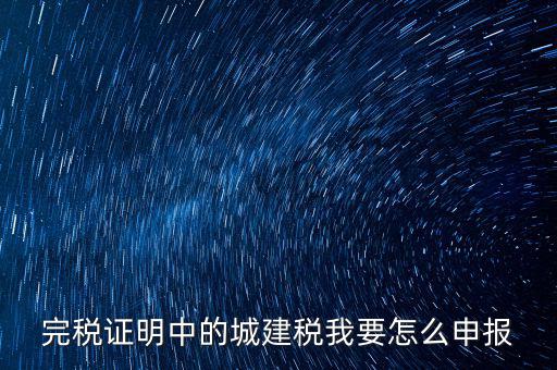 城市維護(hù)建設(shè)稅如何報(bào)稅，城建稅申報(bào)