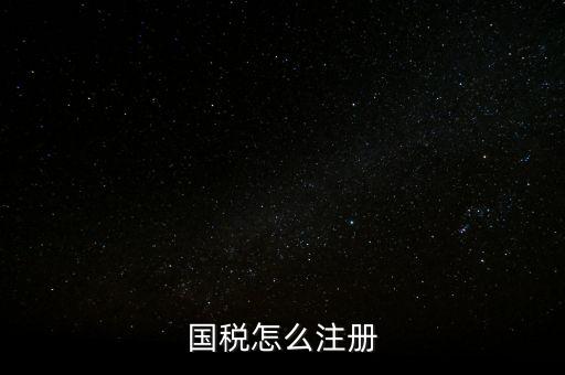 國稅怎么注冊(cè)