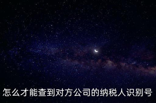 如何查詢企業(yè)納稅識別號，怎么才能查到對方公司的納稅人識別號
