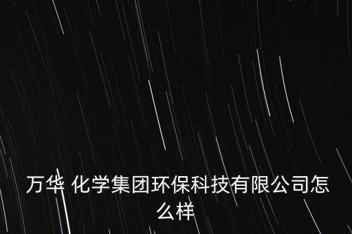  萬華 化學(xué)集團環(huán)?？萍加邢薰驹趺礃? class=