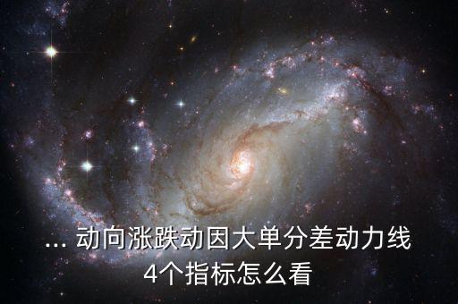 ... 動向漲跌動因大單分差動力線4個(gè)指標(biāo)怎么看