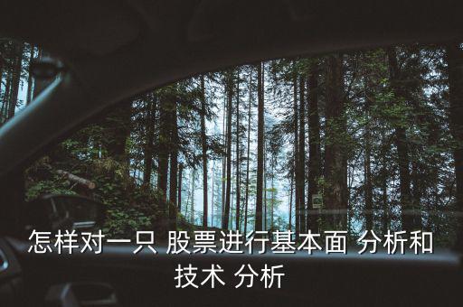 怎樣對一只 股票進行基本面 分析和技術(shù) 分析