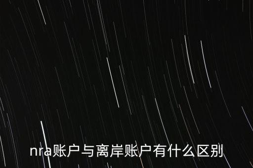 nra賬戶是什么意，NRA賬戶屬于以下哪種賬戶性質(zhì)