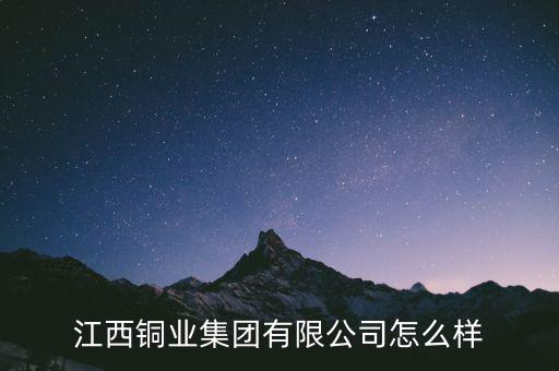 江西銅業(yè)集團有限公司怎么樣