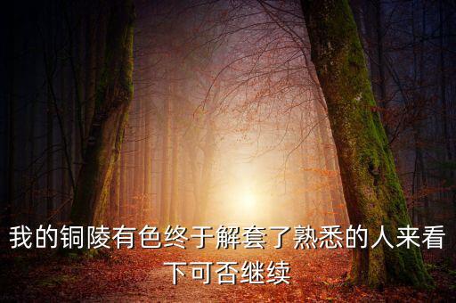 銅陵有色為什么停牌，銅陵有色停牌復(fù)牌后股價從10幾元到3元多