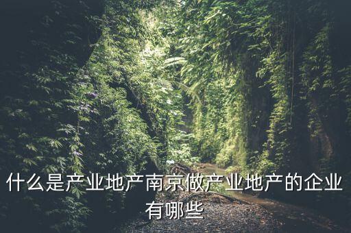什么是產業(yè)地產，總是說產業(yè)地產的可是連什么是產業(yè)地產我還是不知道啊