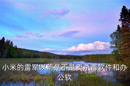 雷軍沒做小米之前做什么，小米的雷軍以前是不是賣殺毒軟件和辦公軟
