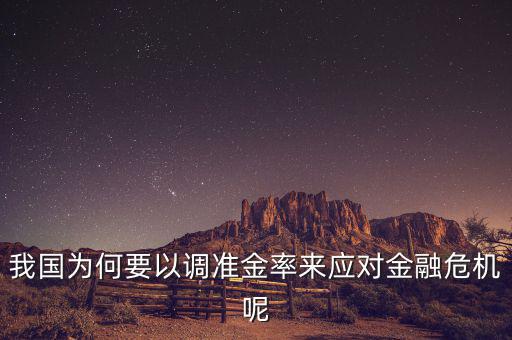 我國為何要以調(diào)準(zhǔn)金率來應(yīng)對金融危機呢