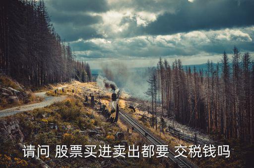 請問 股票買進(jìn)賣出都要 交稅錢嗎