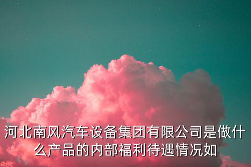 河北南風(fēng)汽車設(shè)備集團有限公司是做什么產(chǎn)品的內(nèi)部福利待遇情況如