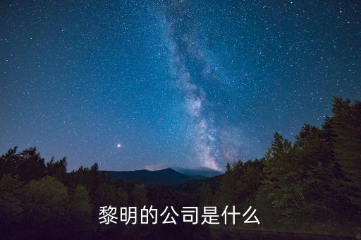 招商財富是什么公司，黎明的公司是什么