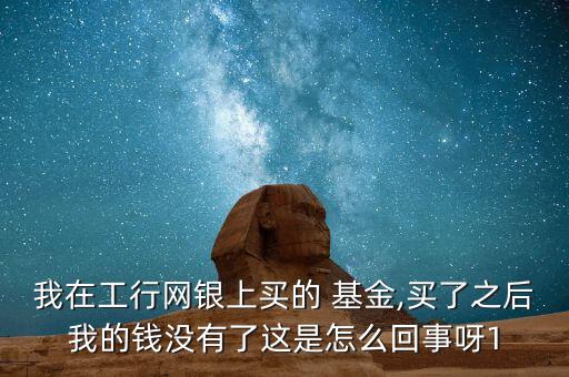 我在工行網銀上買的 基金,買了之后我的錢沒有了這是怎么回事呀1