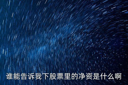 股票凈資什么意思，股票市凈和凈資是什么意識