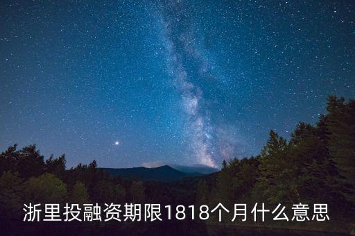 融資期限是什么意思，投資期限與融資期限是不是一個意思