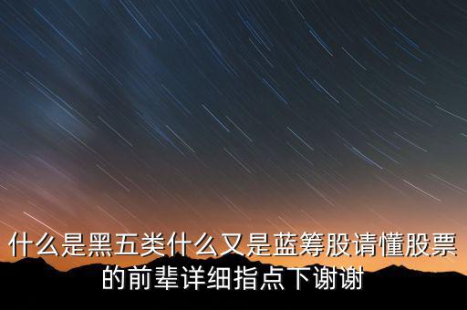 什么是黑五類什么又是藍(lán)籌股請懂股票的前輩詳細(xì)指點下謝謝