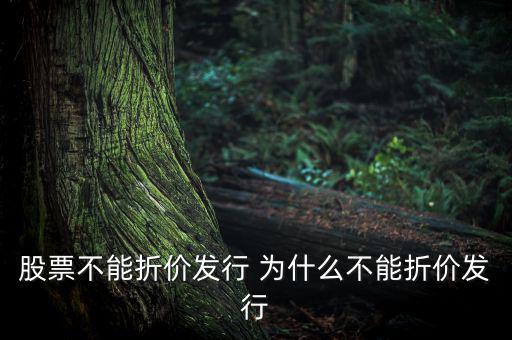 為什么我國證券發(fā)行不能折價發(fā)行，為什么我國股票不允許折價發(fā)行